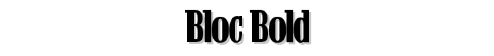 Bloc Bold font